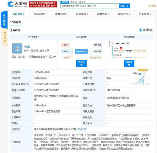 網(wǎng)易有道江蘇新公司成立，注冊(cè)資本1億發(fā)力軟件開發(fā)